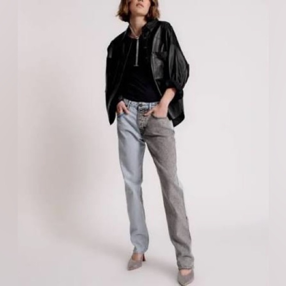 One Teaspoon Two-Tone Truckers Jeans